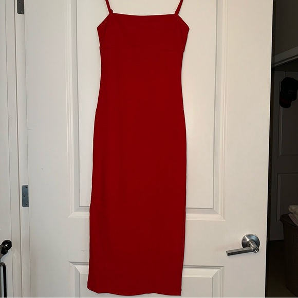 Hello Molly Red Maxi Slip Dress - Picture 4 of 7